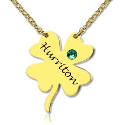 Good Luck Things - Clover Necklace Gold - The Handmade ™
