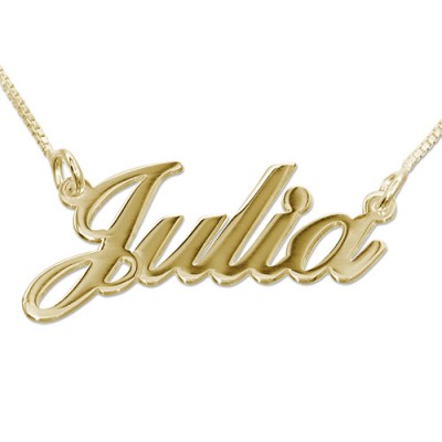 Gold Double Thickness Classic Name Necklace - The Handmade ™