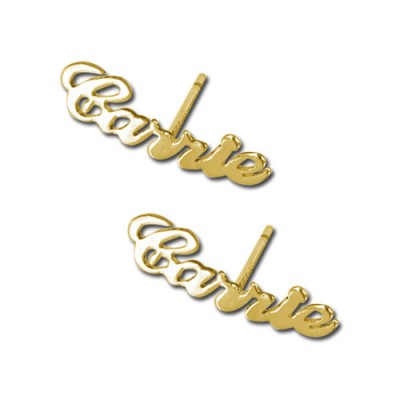 Gold Name Stud Earring - The Handmade ™