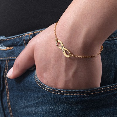 Men’s Gold, Silver & Crystal Infinity Name Anklet & Bracelets - The Handmade ™