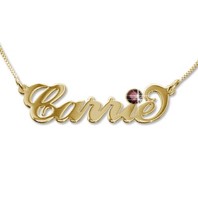 Gold or Carrie Swarovski Name Necklace - The Handmade ™