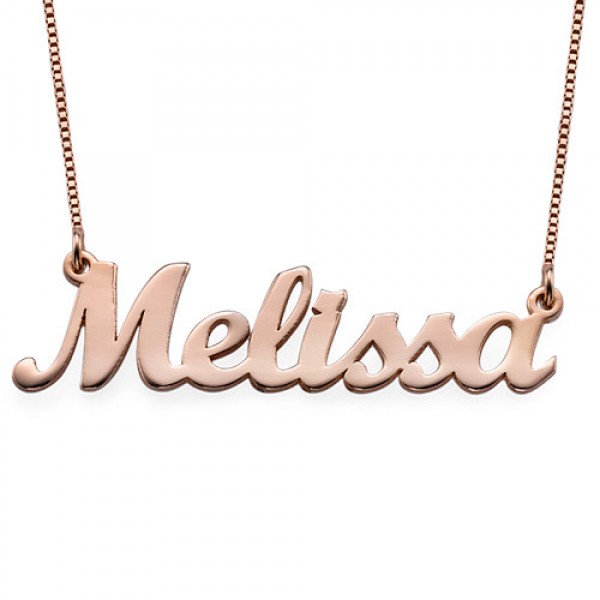 Rose Gold Script Name Necklace - The Handmade ™
