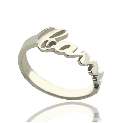 Personalised Carrie Name Rings Gift Silver - The Handmade ™