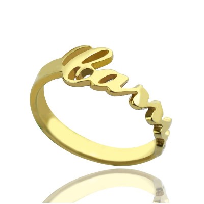 Carrie Name Rings Gold - The Handmade ™