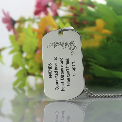 Best Friends Dog Tag Name Necklace - The Handmade ™