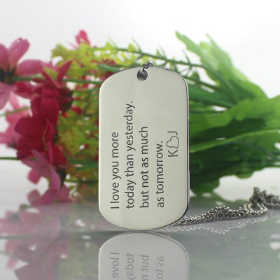Love Song Dog Tag Name Necklace - The Handmade ™