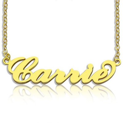 Carrie Name Necklace Gold - The Handmade ™