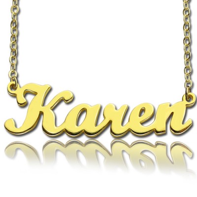 Gold Karen Style Name Necklace - The Handmade ™