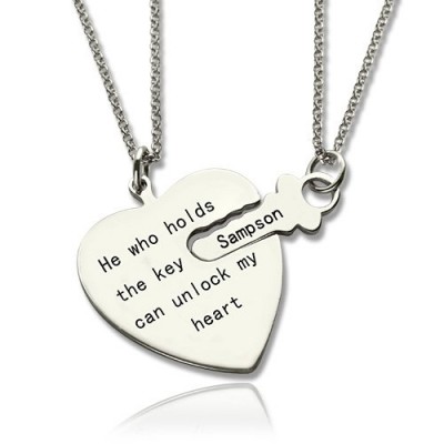 Key and Heart Necklaces Set For Couple - The Handmade ™