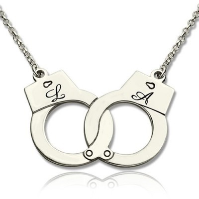 Handcuff Necklace For Couple Silver - The Handmade ™