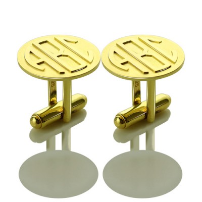 Cool Mens Cufflinks with Monogram Initial Gold - The Handmade ™
