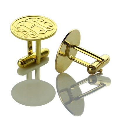 Engraved Cufflinks with Monogram Gold - The Handmade ™