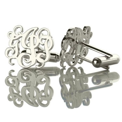 Personalised Cufflinks with Monogram Silver - The Handmade ™