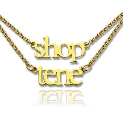 Double Layer Mini Name Necklace Gold - The Handmade ™