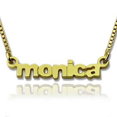 Small Lowercase Name Necklace in Gold - The Handmade ™