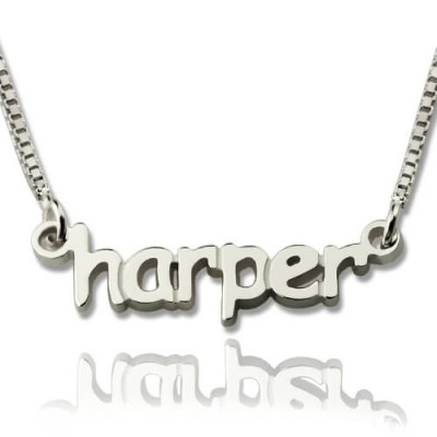 Mini Name Letter Necklace Silver - The Handmade ™