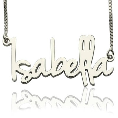 Small Name Necklace For Her Silver - The Handmade ™