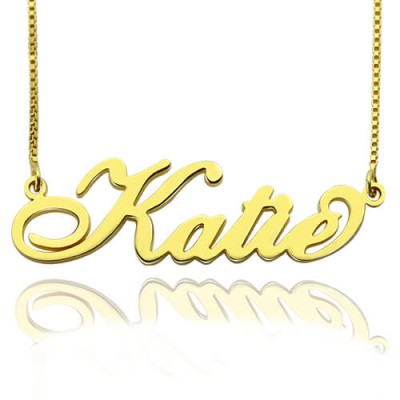 Necklace Nameplate Carrie in Gold - The Handmade ™