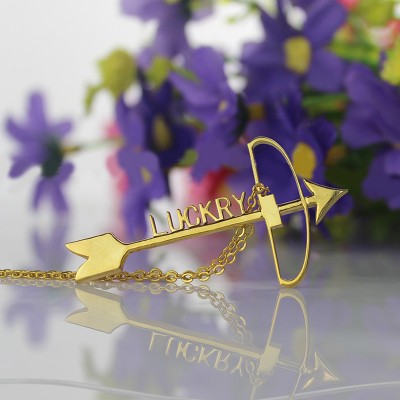 Arrow Cross Name Necklaces Pendant Necklace - The Handmade ™