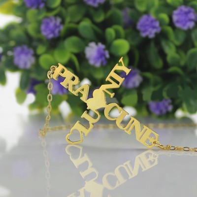 Two Name Cross Necklace - The Handmade ™