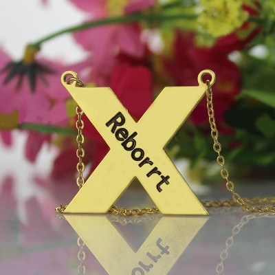 Gold Silver St. Andrew Name Cross Necklace - The Handmade ™
