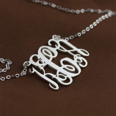 Alexis Bellino Style Monogram Necklace White Gold - The Handmade ™