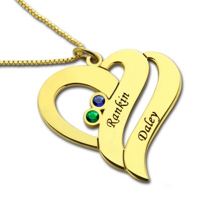 Two Hearts Forever One Love Necklace Gold - The Handmade ™