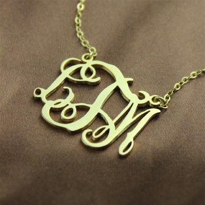 Cut Out Taylor Swift Monogram Necklace Gold - The Handmade ™