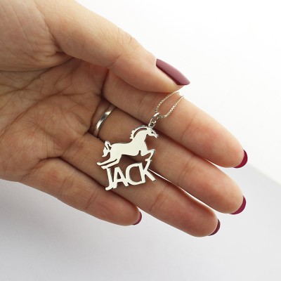 Horse Name Necklace for Kids Silver - The Handmade ™