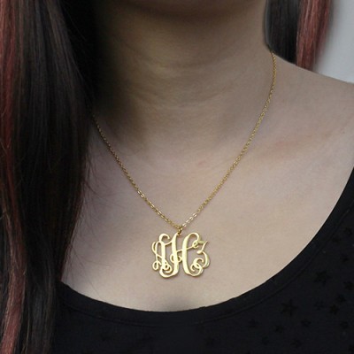 Gold Taylor Swift Style Monogram Necklace - The Handmade ™