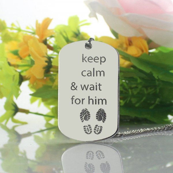 Cute His and Hers Dog Tag Necklaces Silver - The Handmade ™