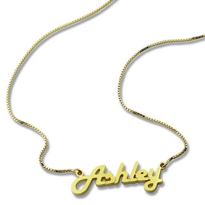 Retro Stylish Name Necklace Gold - The Handmade ™