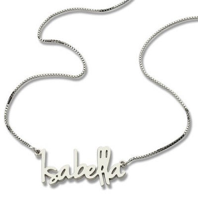 Small Name Necklace For Her Silver - The Handmade ™