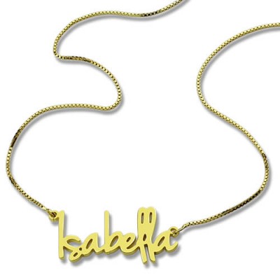 Small Name Necklace For Women in Gold - The Handmade ™
