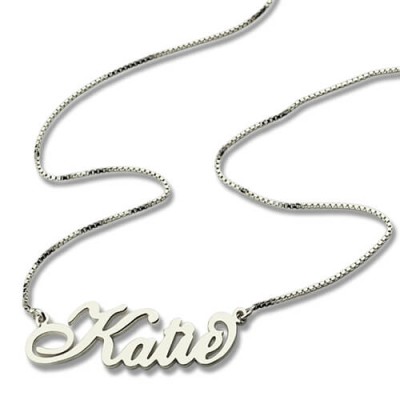 Nameplate Necklace Carrie Stering Silver - The Handmade ™