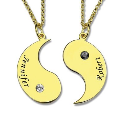Yin Yang Necklaces Set for Couples or Friend Gold - The Handmade ™