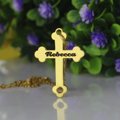 Rebecca Font Cross Name Necklace - The Handmade ™