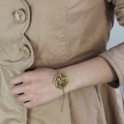 Monogrammed Bracelet Hand-painted Gold - The Handmade ™