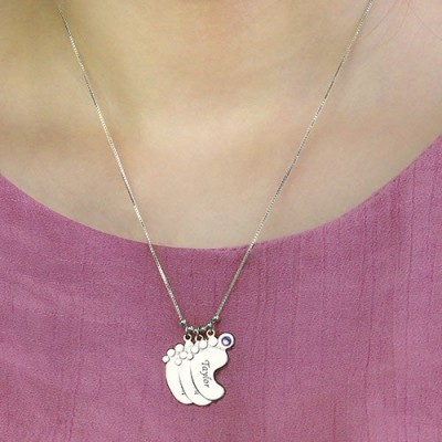 Baby Feet Charm Necklace for Mom - The Handmade ™