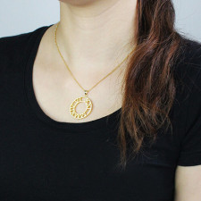Your Story, Etched in Time: Double Circle Roman Numeral Necklace