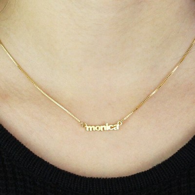 Small Lowercase Name Necklace in Gold - The Handmade ™
