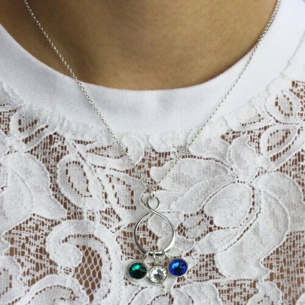 Birthstone Infinity Charm Necklace - The Handmade ™