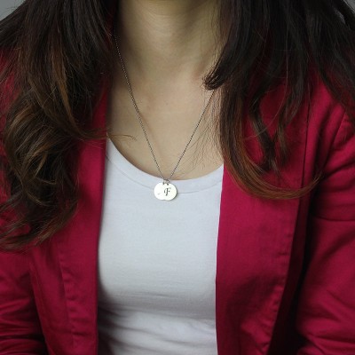 Initial Discs Necklace Silver - The Handmade ™