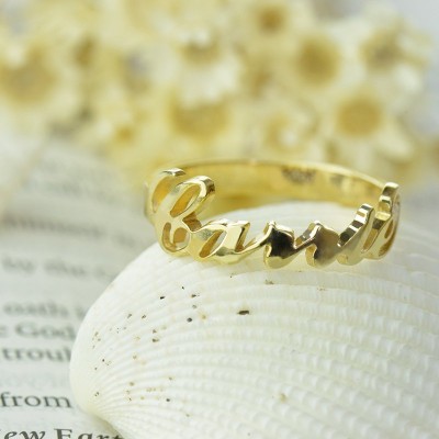 Carrie Name Rings Gold - The Handmade ™