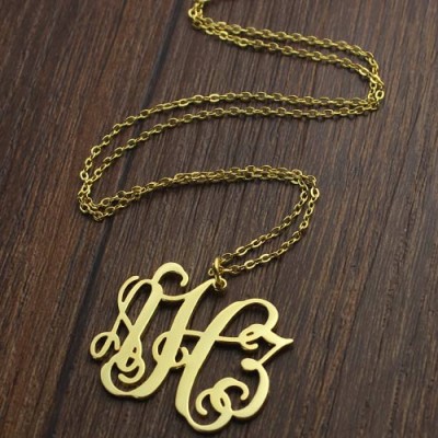 Gold Taylor Swift Style Monogram Necklace - The Handmade ™