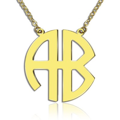 Gold 2 Letters Capital Monogram Necklace - The Handmade ™