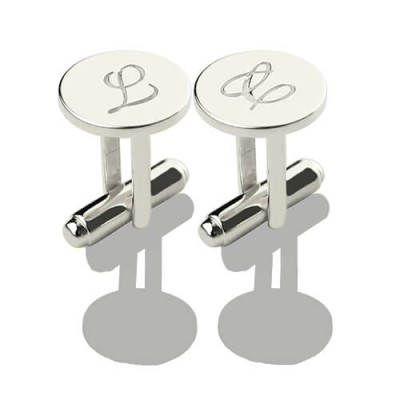 Cool Initial Cuff links Silver - The Handmade ™