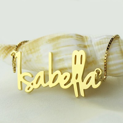 Small Name Necklace For Women in Gold - The Handmade ™