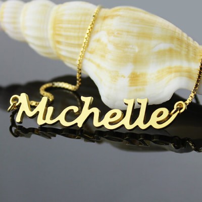 HandWriting Name Necklace Gold Plate - The Handmade ™