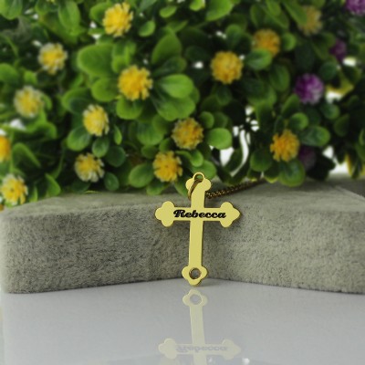 Rebecca Font Cross Name Necklace - The Handmade ™